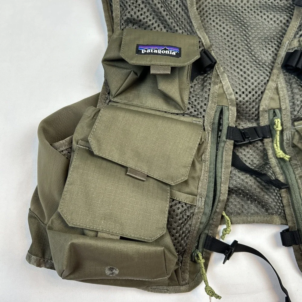 NWT Patagonia Stealth Pack Vest Basin Green Size XS/S Fly fishing Ripstop Patch